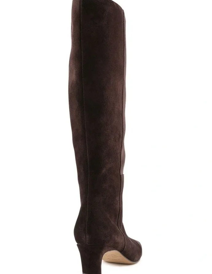 Jo Mercer Sophie Knee Boots in Bitter Choc Suede