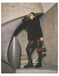 Jo Mercer Tatum Flat Ankle Boots in Black Leather