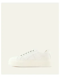 Jo Mercer Trinny Leather Sneakers in White