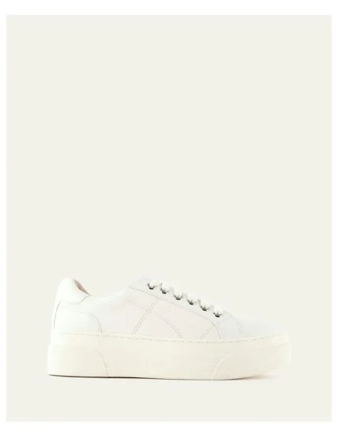 Jo Mercer Trinny Leather Sneakers in White