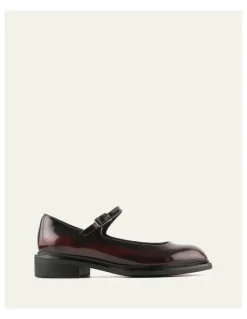 Jo Mercer Wilde Casual Flats in Burgundy Leather