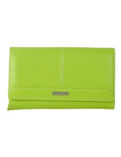 Joan Weisz Dakota Large Wallet in Lime