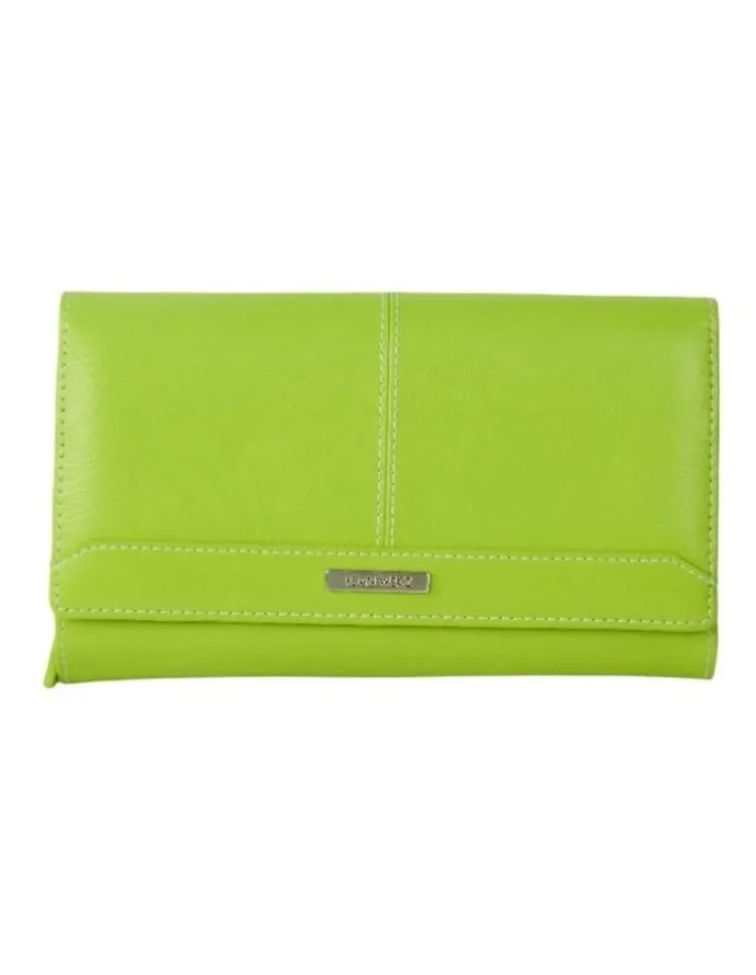 Joan Weisz Dakota Large Wallet in Lime