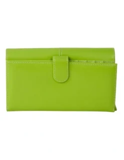 Joan Weisz Dakota Large Wallet in Lime