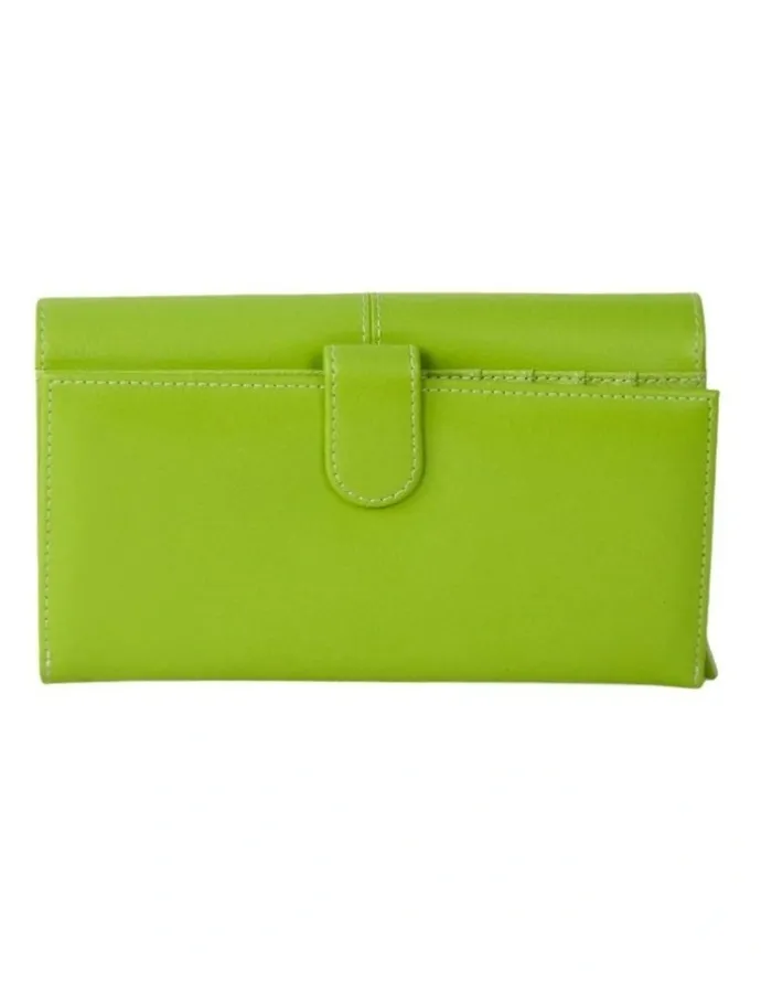 Joan Weisz Dakota Large Wallet in Lime