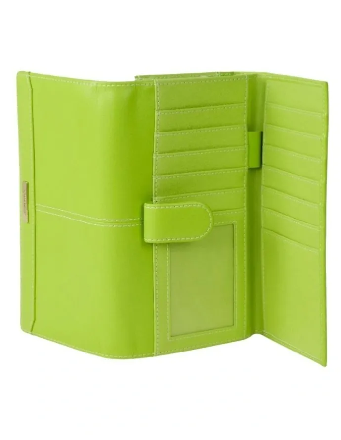 Joan Weisz Dakota Large Wallet in Lime