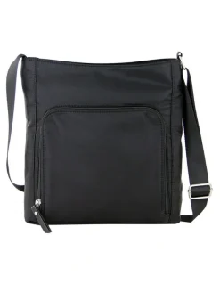Joan Weisz Nylon Sling Handbag in Black