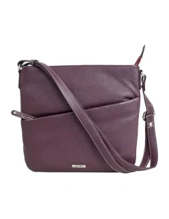 Joan Weisz Swerve Crossbody Bag in Mulberry