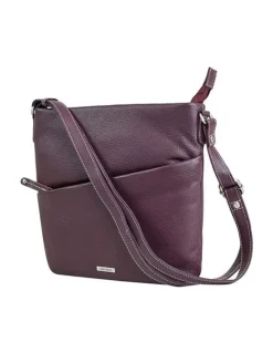 Joan Weisz Swerve Crossbody Bag in Mulberry