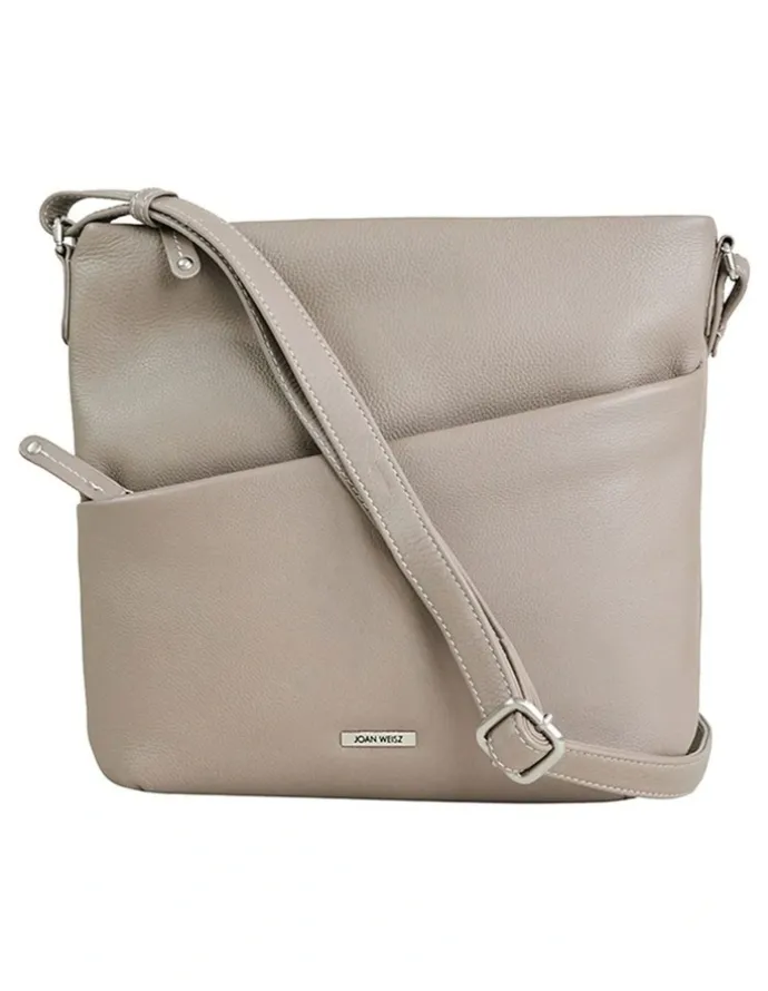 Joan Weisz Swerve Crossbody Bag in Taupe