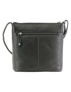 Joan Weisz Zip Top Crossbody Bag in Nomad Black