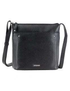 Joan Weisz Zip Top Crossbody Bag in Nomad Black