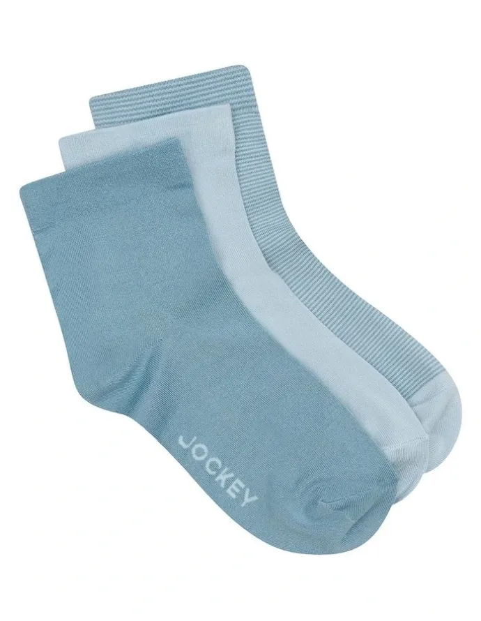 Jockey Comfort Classics Anklet Socks 3 Pack in Multi