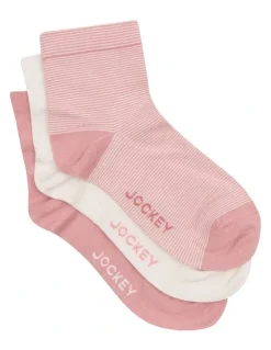 Jockey Comfort Classics Anklet Socks 3 Pack in Multi