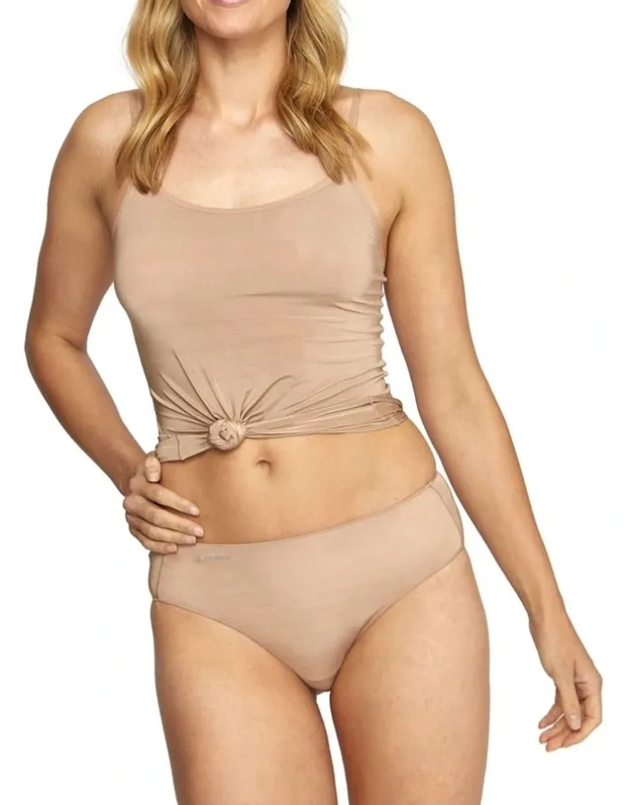 Jockey NPL Tactel High Cut Brief in Beige