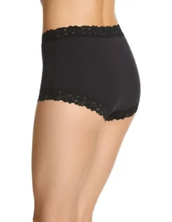 Jockey Parisienne Cotton Full Brief in Black
