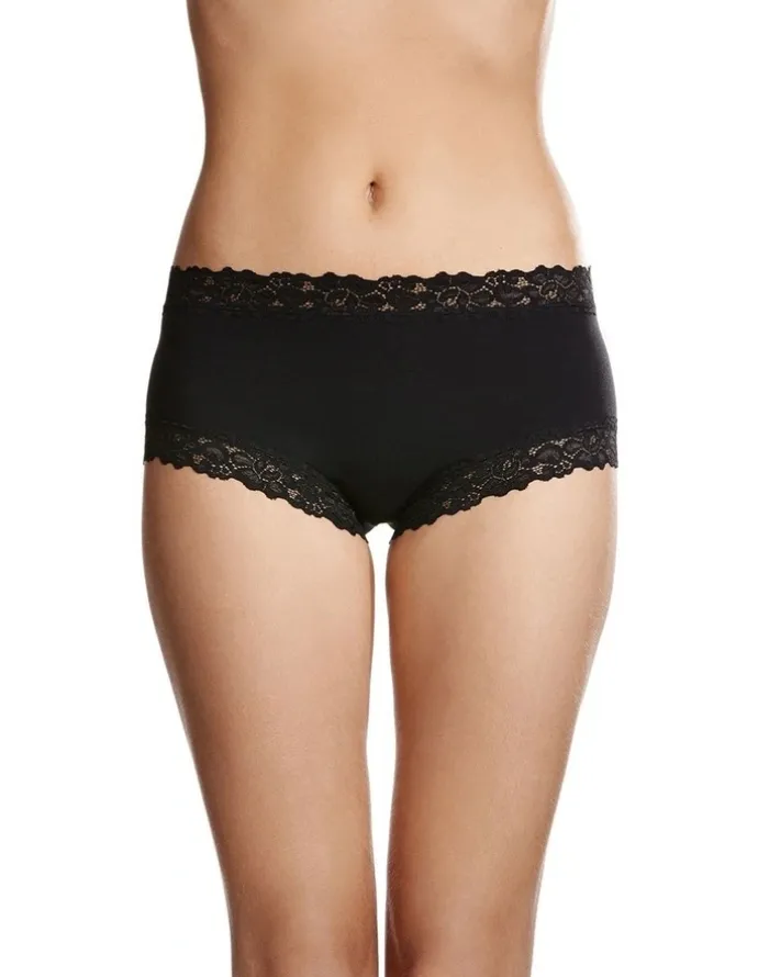 Jockey Parisienne Cotton Full Brief in Black