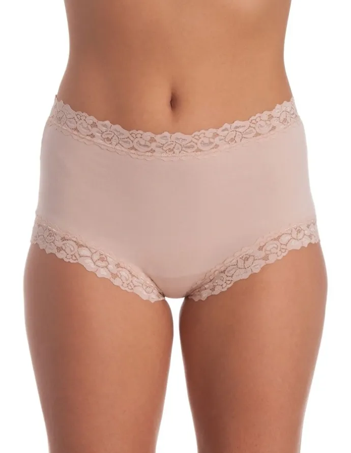 Jockey Parisienne Cotton Full Brief in Beige