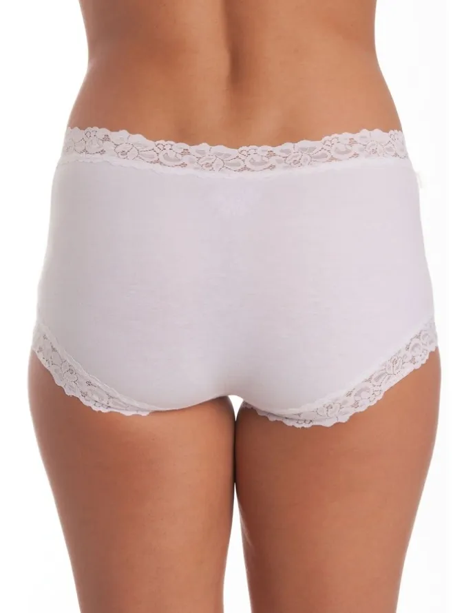 Jockey Parisienne Cotton Full Brief in White