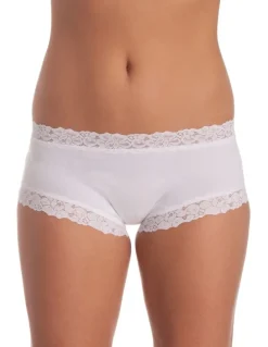 Jockey Parisienne Cotton Boyleg Brief in White