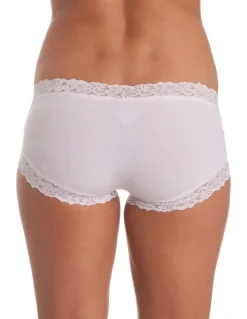 Jockey Parisienne Cotton Boyleg Brief in White
