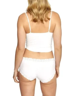 Jockey Parisienne Cotton Boyleg Brief in White