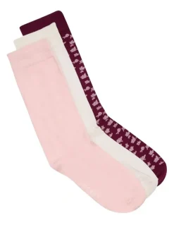 Jockey Pattern Crew Socks 3 Pack in Multi