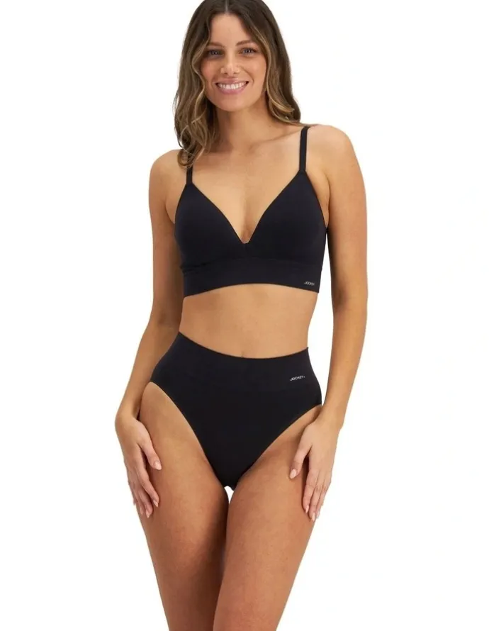 Jockey Skimmies Hi Cut Briefs in Black