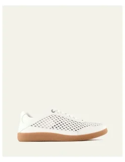Jo Mercer Lido Leather Sneakers in White