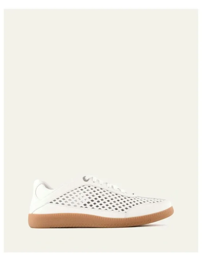 Jo Mercer Lido Leather Sneakers in White