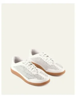 Jo Mercer Lido Leather Sneakers in White