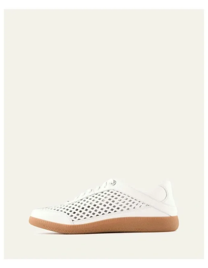 Jo Mercer Lido Leather Sneakers in White