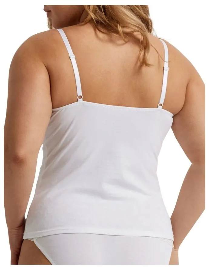 Kayser Cotton & Lace Camisole in White