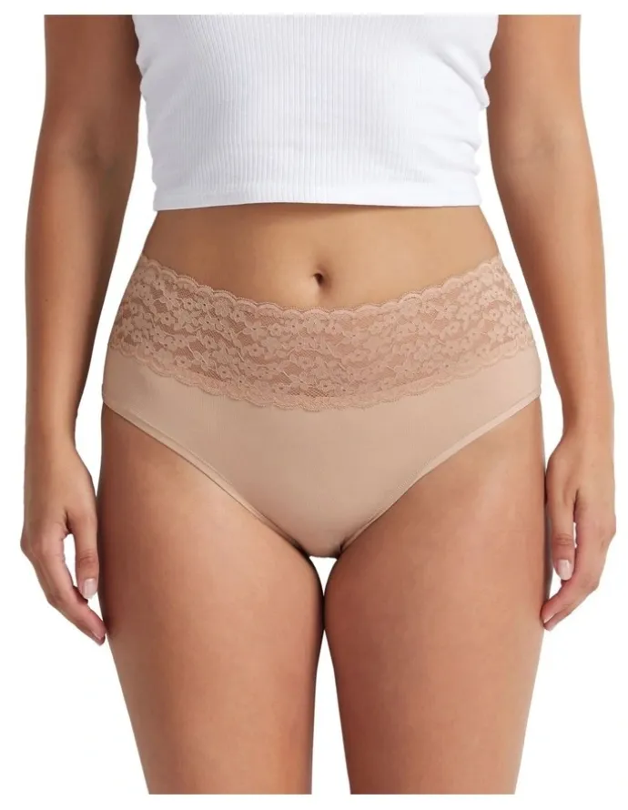 Kayser Glowlights Hi Rise Brief in Beige