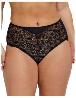 Kayser Helen Micro & Lace Full Brief in Black