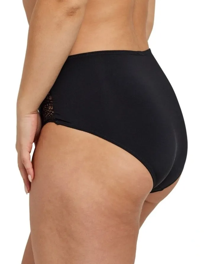 Kayser Helen Micro & Lace Full Brief in Black
