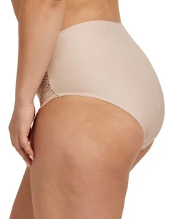Kayser Helen Micro & Lace Full Brief in Honey