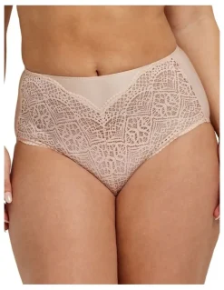 Kayser Helen Micro & Lace Full Brief in Honey