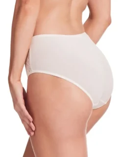 Kayser Lace Stretch Cotton Full Brief in Ivory