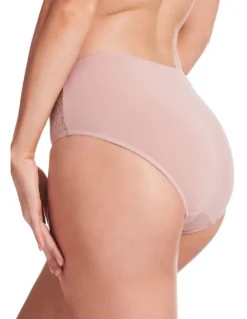 Kayser Lace Stretch Cotton Full Brief in Blush