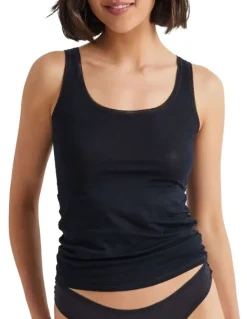 Kayser Pure Cotton Tank Top in Black