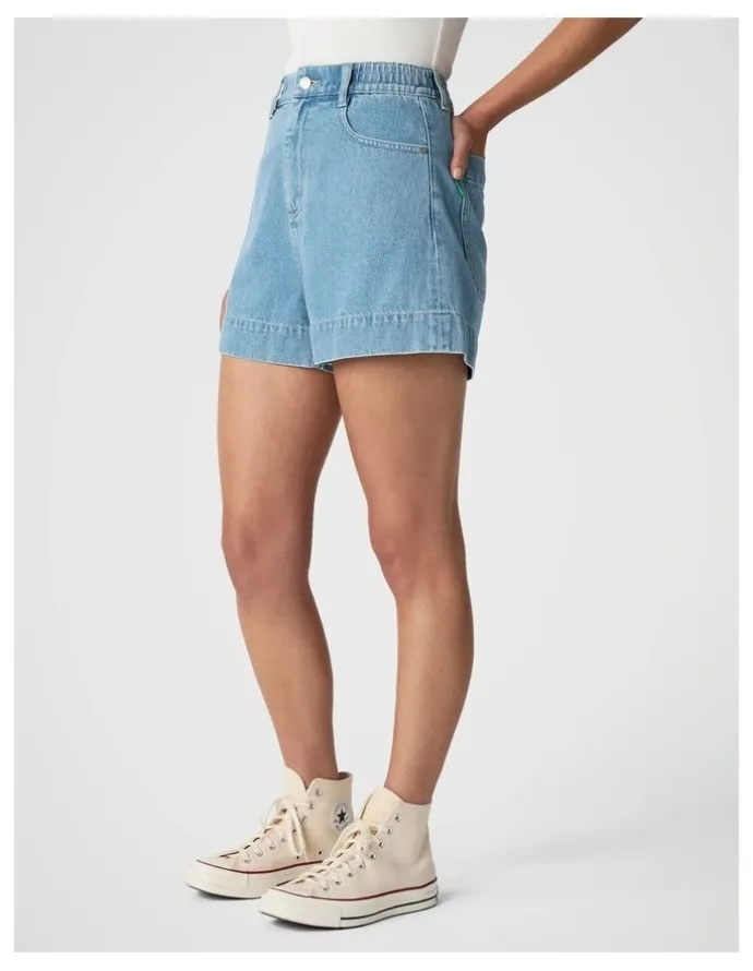 kikki.K Denim High Waist Short in Light Indigo