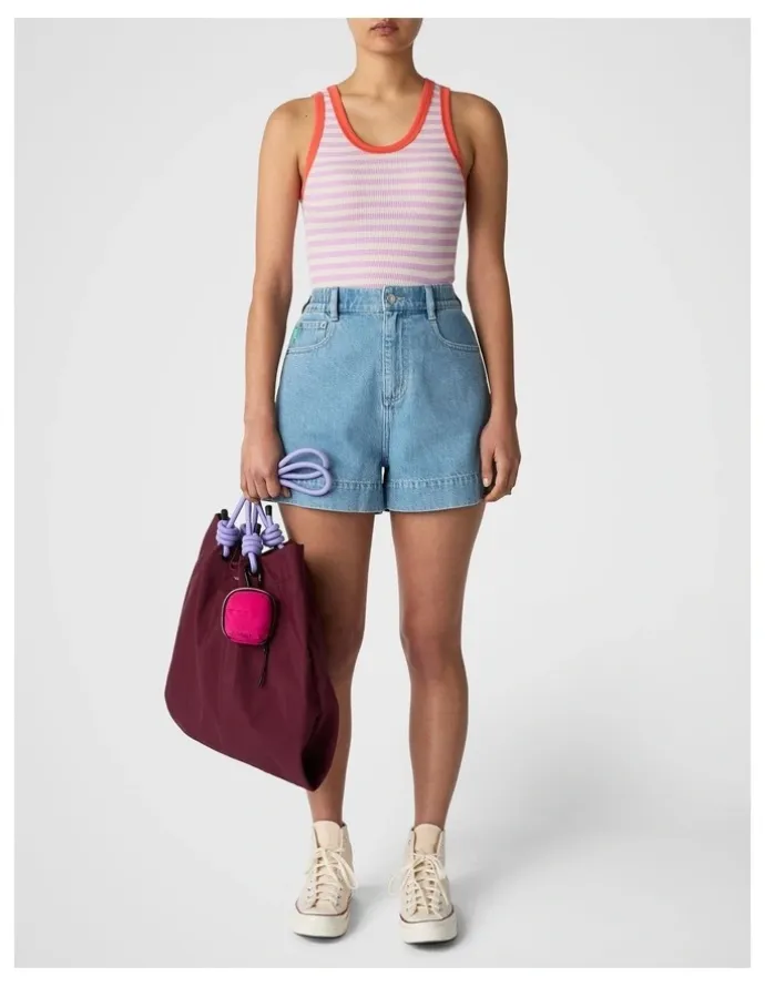 kikki.K Denim High Waist Short in Light Indigo