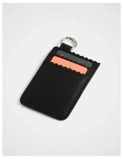 kikki.K Mini Card Leather Wallet in Black