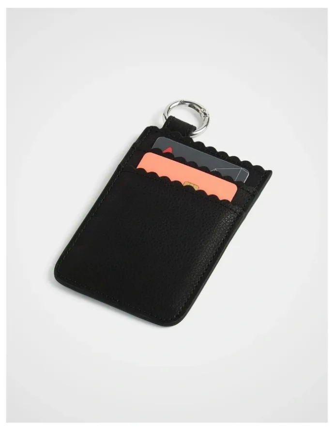 kikki.K Mini Card Leather Wallet in Black