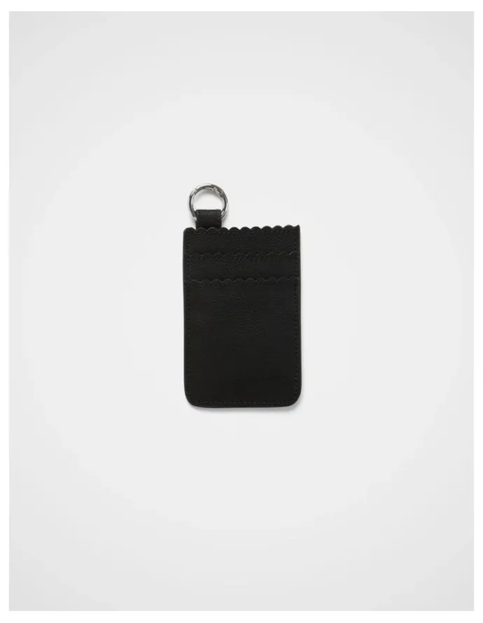 kikki.K Mini Card Leather Wallet in Black
