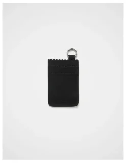 kikki.K Mini Card Leather Wallet in Black