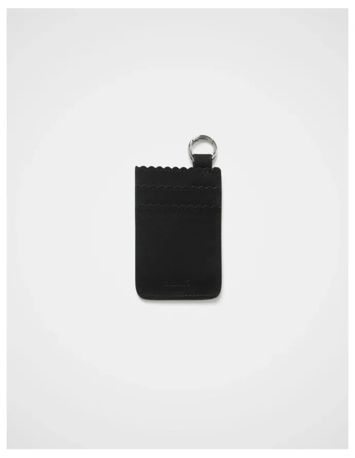 kikki.K Mini Card Leather Wallet in Black