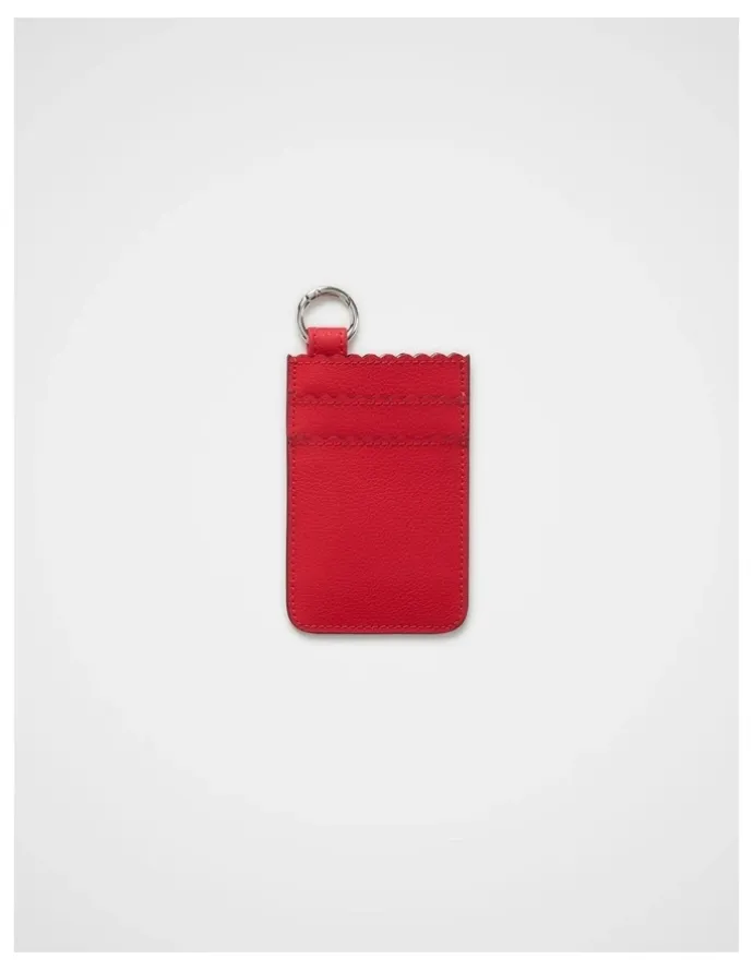 kikki.K Mini Leather Card Wallet in Poppy