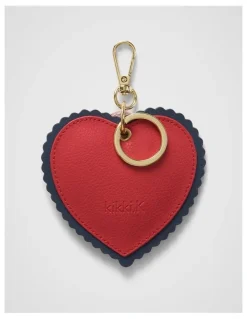 kikki.K Personalise-It Heart Bag Charm Keyring in Red